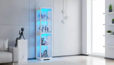Deine Sammelschätze verdienen eine Bühne: Die smarte Glasvitrine mit LED und Bewegungssensor