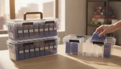 Optimale Organisation: Kartenbox mit Fächern